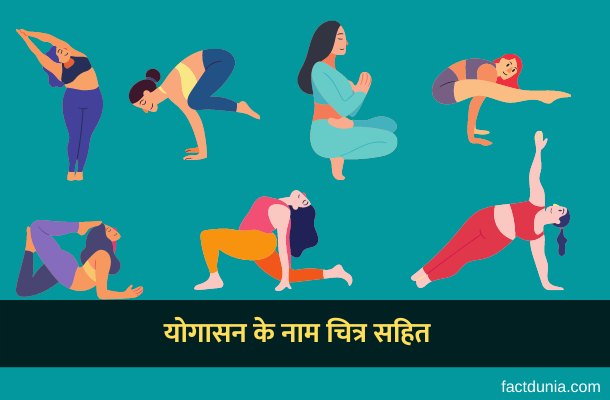 100 योगासन के नाम और लाभ चित्र सहित – Yoga Asanas Names with Pictures in Hindi
