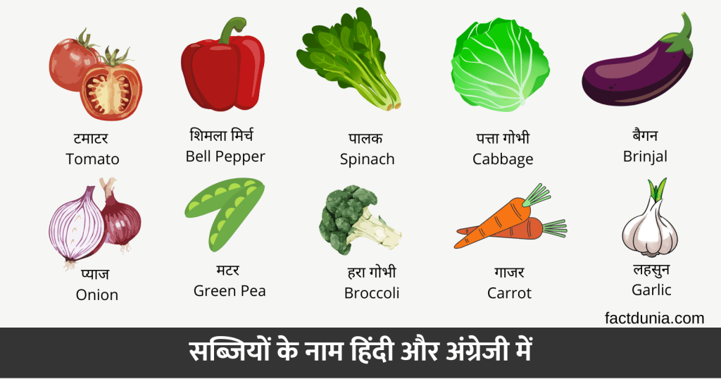 Vegetables Name in Hindi English