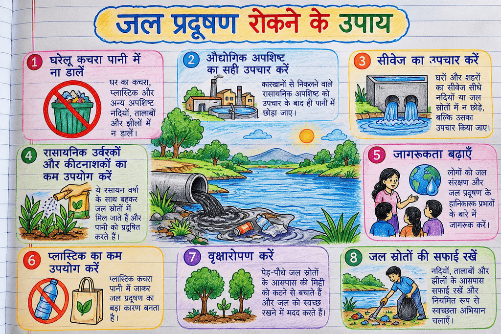 जल प्रदूषण को रोकने के उपाय
